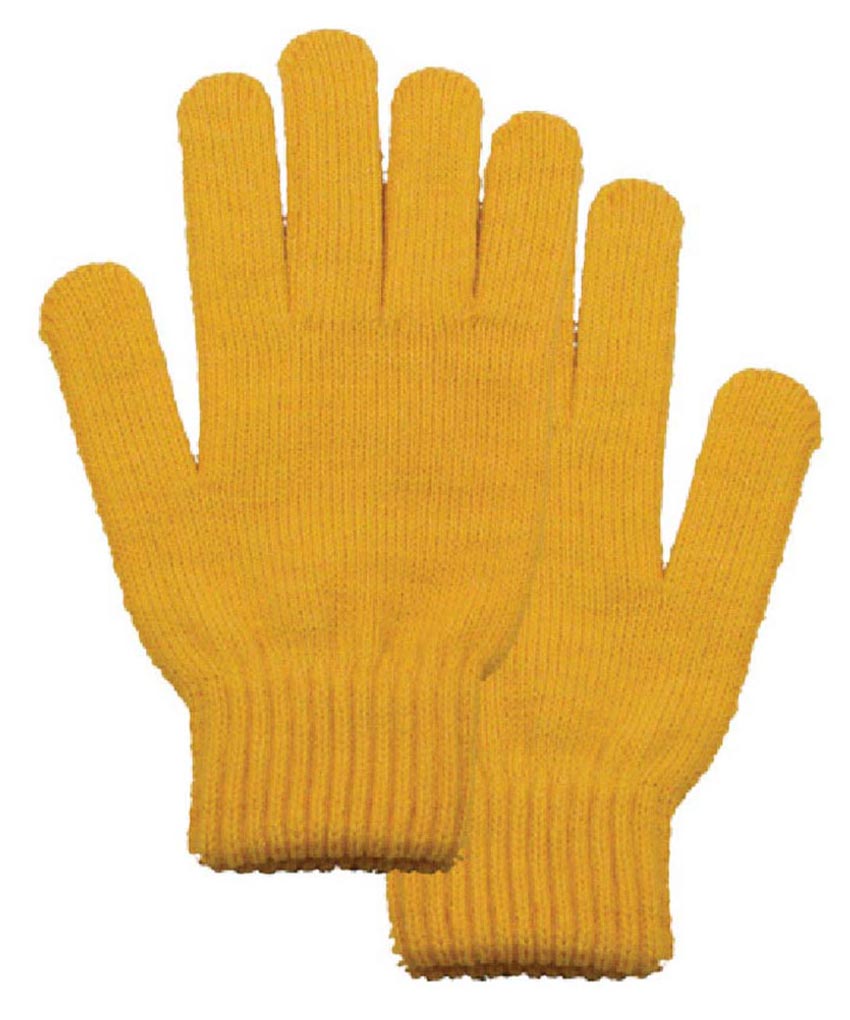 Yellow knit hot sale gloves